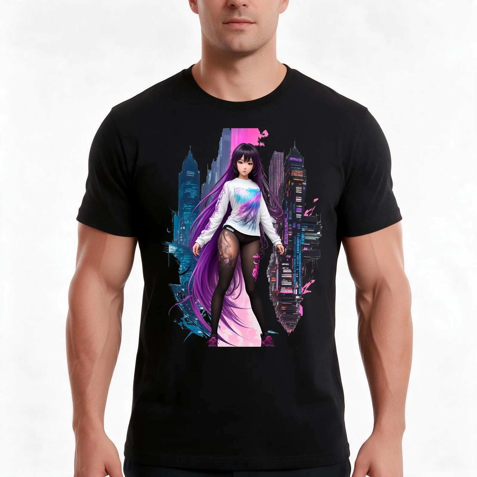 Beauty between 2 worlds T-Shirt, Summer Casual Cotton Tee, Oversized Streetwear Tops, Vintage Graphic Print, Unisex Men Women
