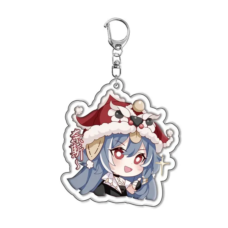 Game Honkai Impact 3 Keychain Cartoon Cute Kiana Kaslana Raiden Zaychik Theresa Murata Cosplay Pendant Car Key Ring Jewelry Gift