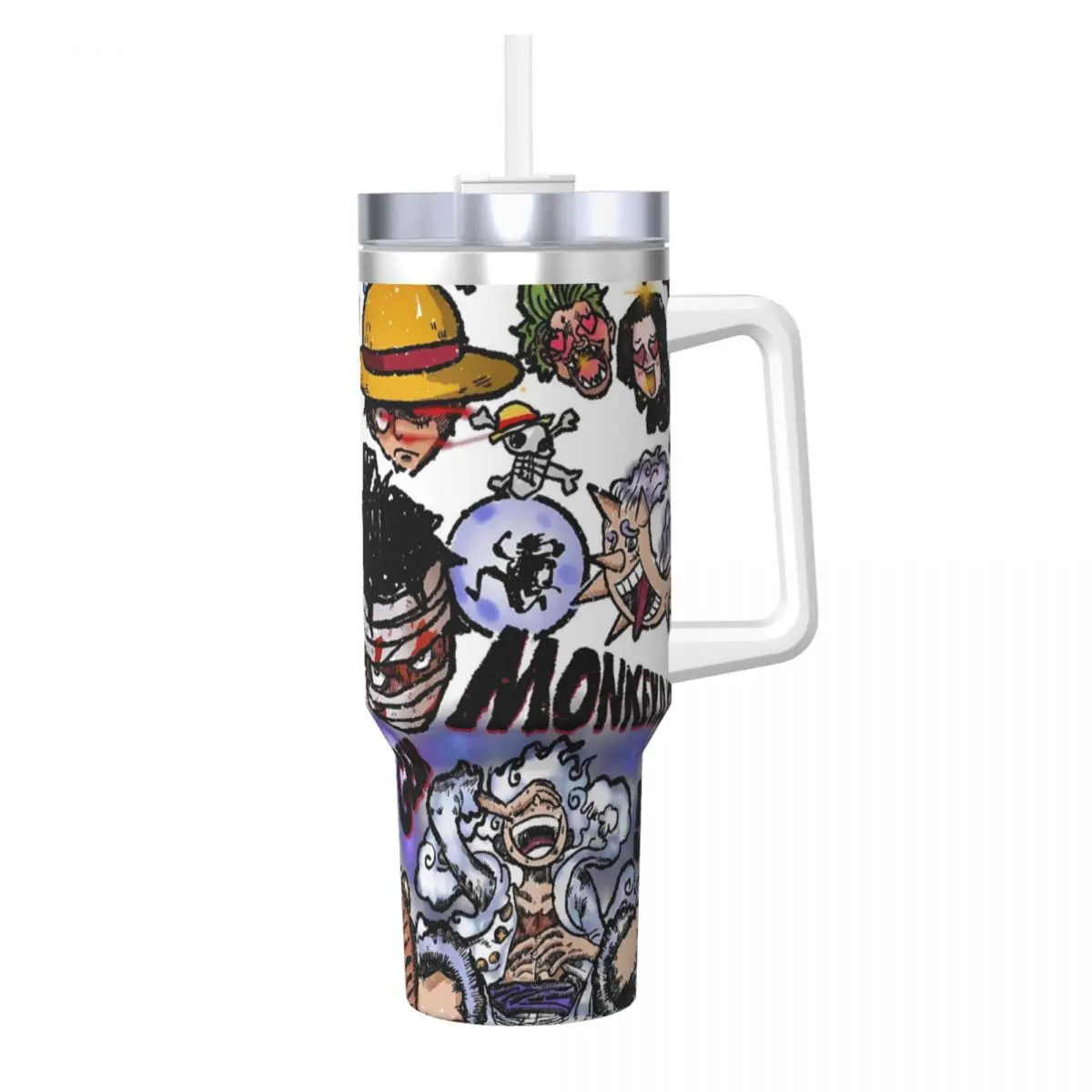 Stainless Steel Tumbler O-One Anime P-Piece Coffee Mug Portable Cold Drink Car Mugs Travelist Graphic Water Bottle