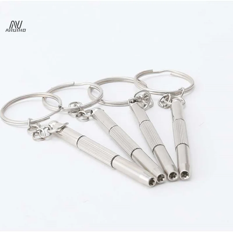 2Pcs Home Sunglasses Eyeglass Cellphone Watch Repair Keychain Screwdriver Tool