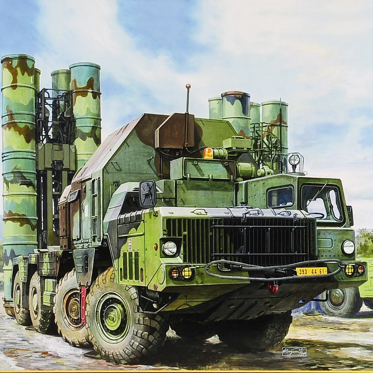 

1/35 Scale Russian 5P85S S-300PMU Missile Launcher SA-10 Model Assembly Toy Waterproof Sticker Rubber Tires for Collection