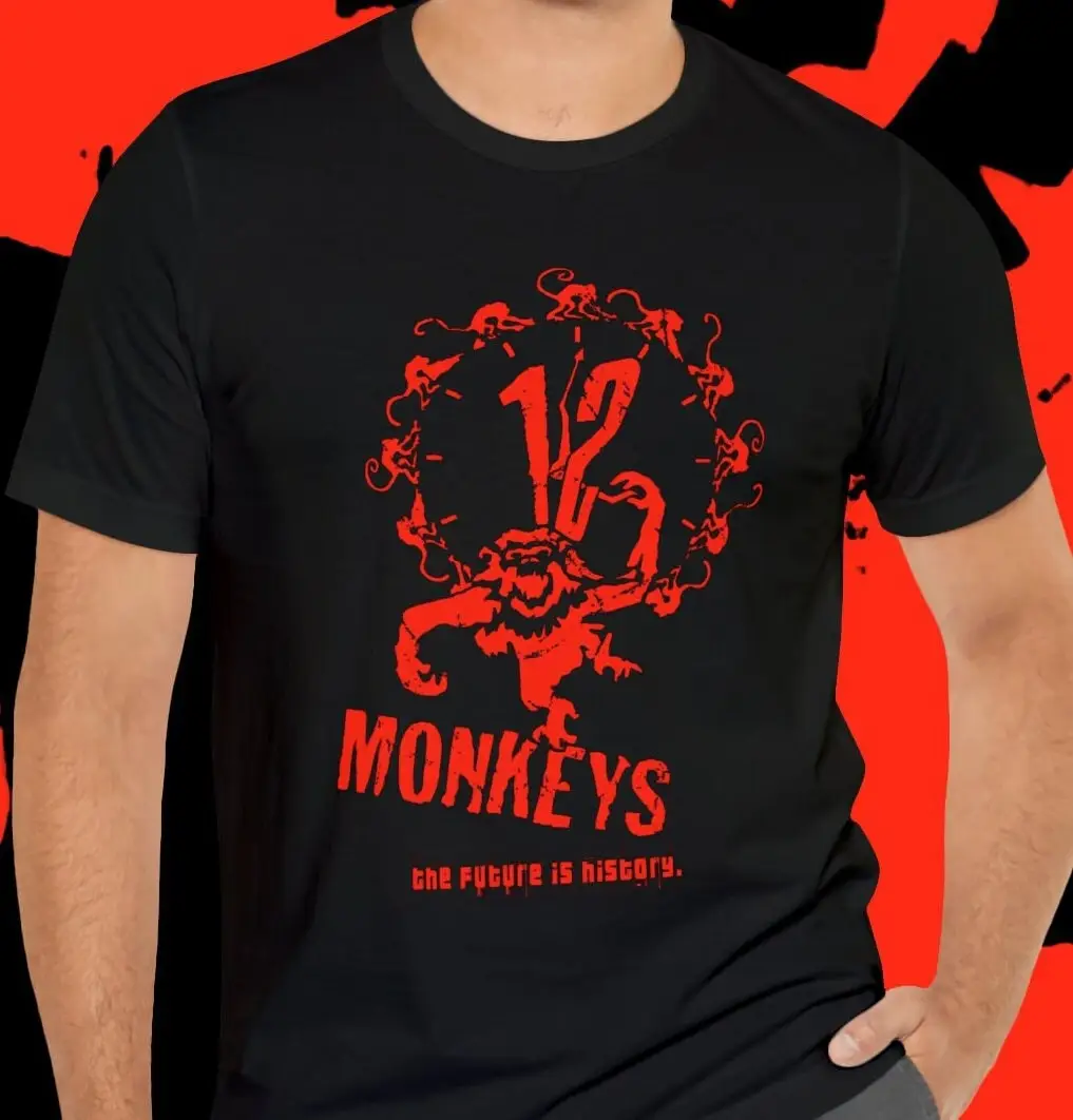 12 Monkeys 1995 Movie T shirt Popular Classic Mystery Sci Fi Thriller Film with Bruce Willis Brad Pitt Gen XT4Me