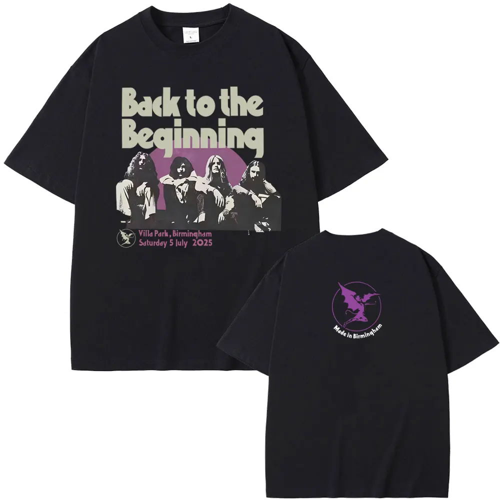 

Heavy Metal Rock Band Black Sabbath and Ozzy Osbourne Back To The Beginning 2025 T-shirt Men Women Vintage Oversized T Shirts