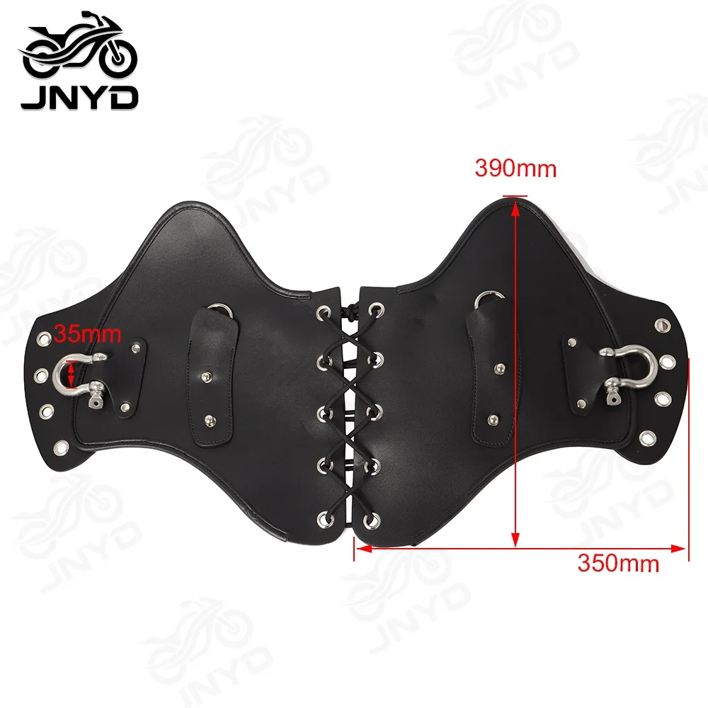 JNYD Motorcycle Universal PU Leather Heat Saddle Shield Deflectors Black/ Brown For Harley Touring Sportster Dyna Honda Yamaha