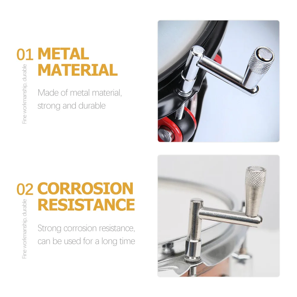 

4Pcs Drum Key Set Durable Metal Drum Tuning Keys Quick Assembly Tool for Professional Drummers Percussion Instruments Parts