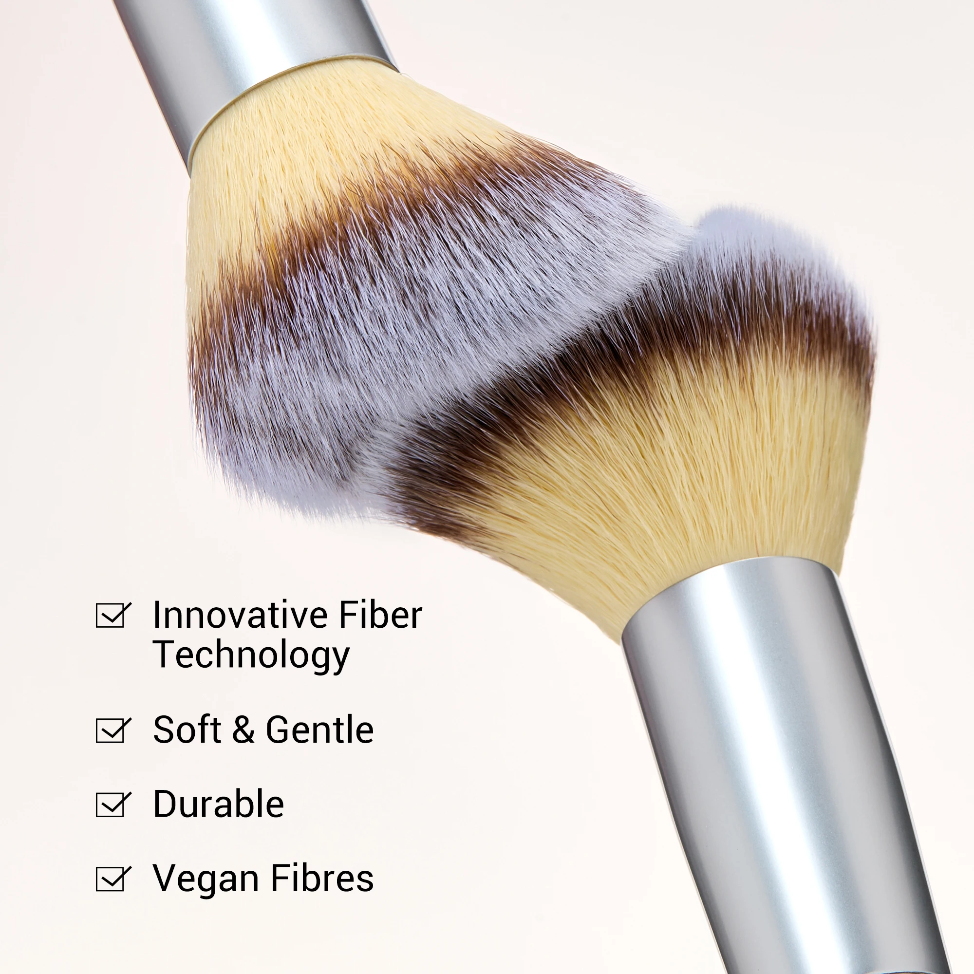 Jessup 3/7Pcs Makeup Brushes Set Dual-Ended Synthetic Foundation Blush Highlight Blending Eyebrow Brush with Carry Bag,T520 - view 5
