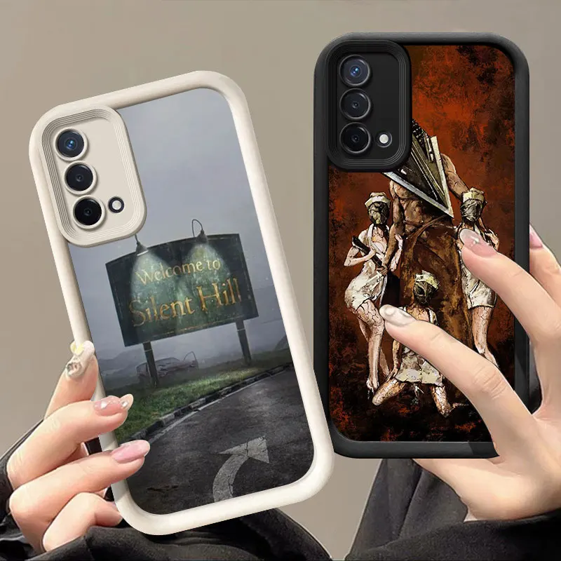 Horror Silent Hill Phone Case For OPPO Realme C55 C63 C65 C67 Reno 10 11 12 13 Pro Plus A16 A17 A58 A74 A78 A98