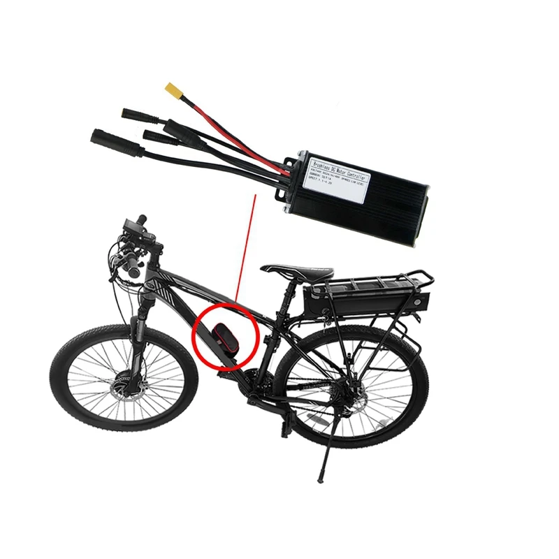 1 PCS For 24V36V48V-26A 500 With 750W Sine Wave Three-Mode Controller Black Electric Scooter Accessories Waterproof Connector