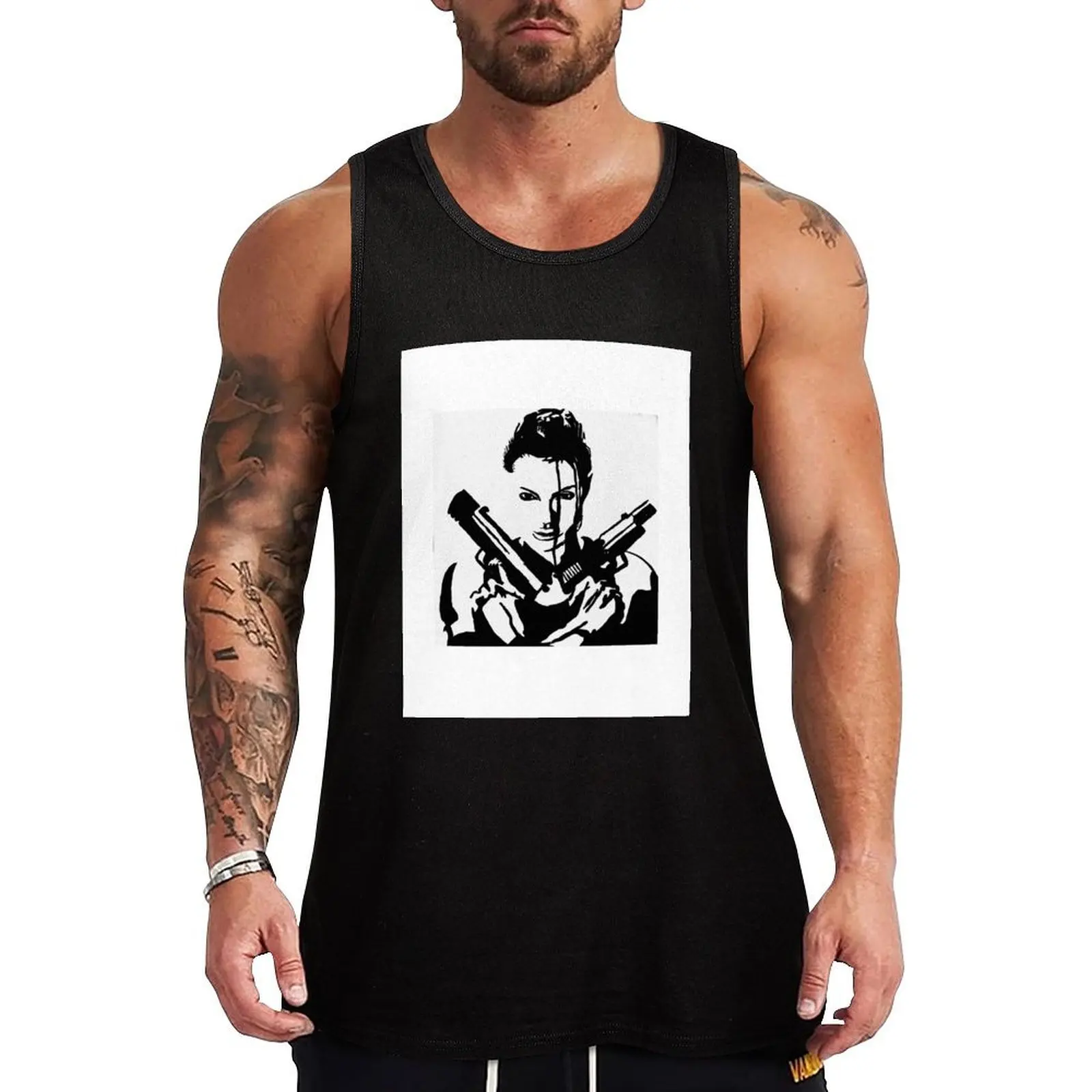 Lara Croft Tank Top Simple Tank Top Basic Regular Fit Casual Undershirt