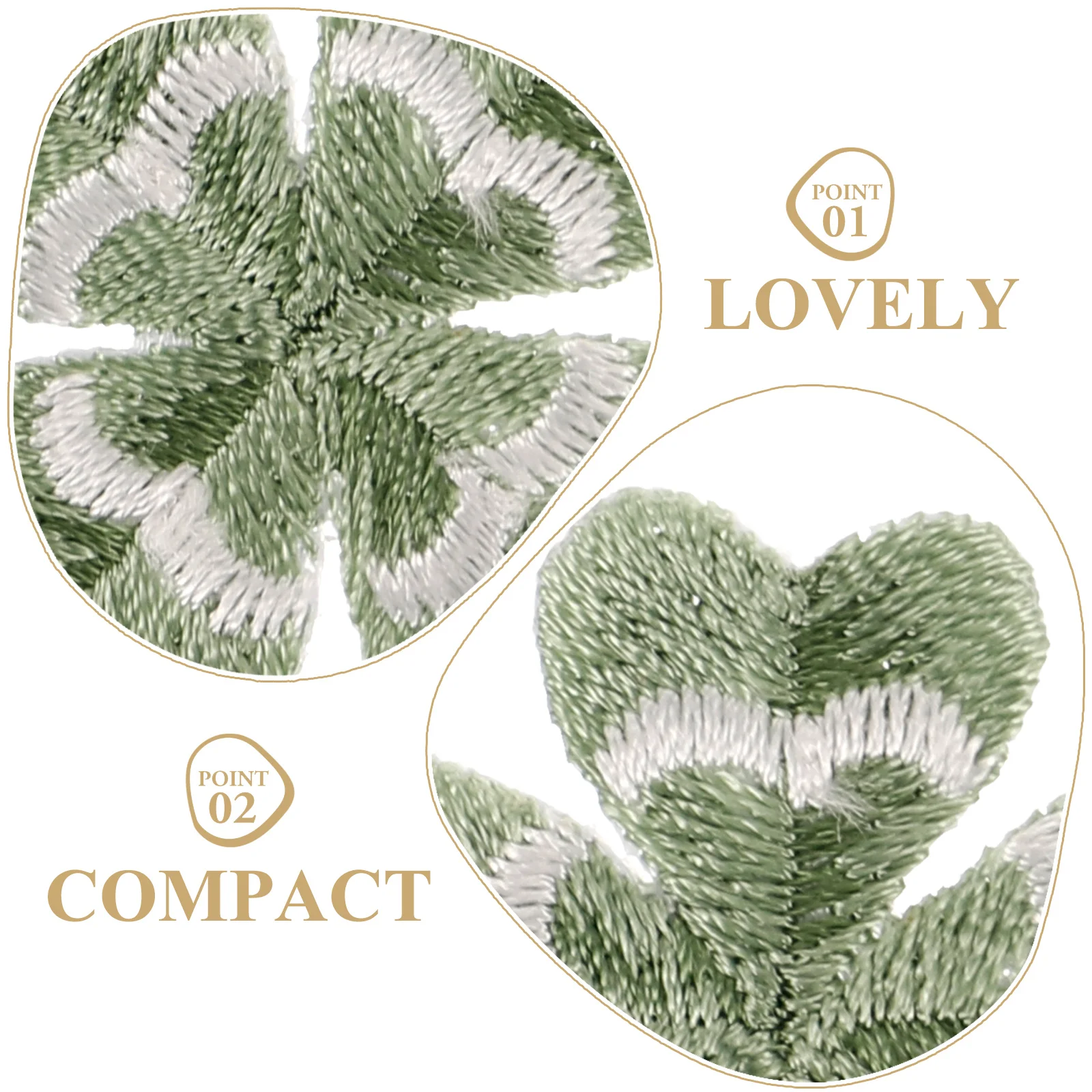 

5pcs Iron On Clothes Patches Cute Clover Applique St. Patrick'S Day Decorative Patch For Coats Hats Diy Clothing Repair