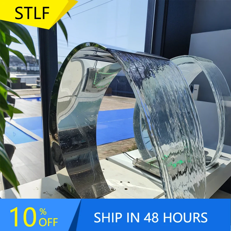 

STLF 304 Stainless Steel Waterfall Fountain for Outdoor Pools Artificial Garden Swimming Pool
