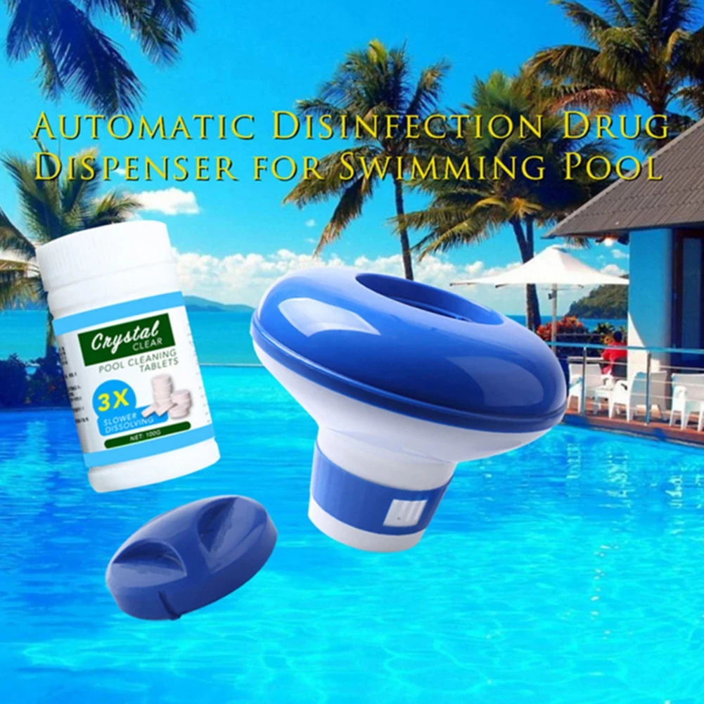 Swimming Pool Cleaning Floating Sterilizer Chemical Chlorine Dispenser Automatic Dosing with Tablets Water Disinfection Purifier