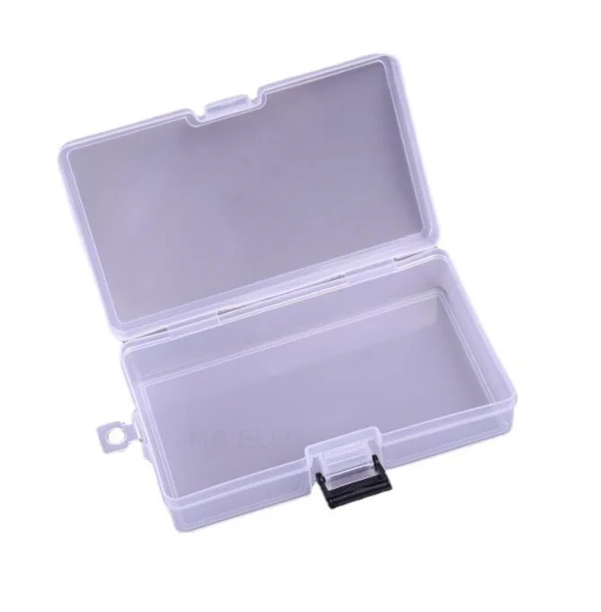 Rectangular PP plastic lock box with cover Transparent jewelry pen storage box Hardware packaging finishing box