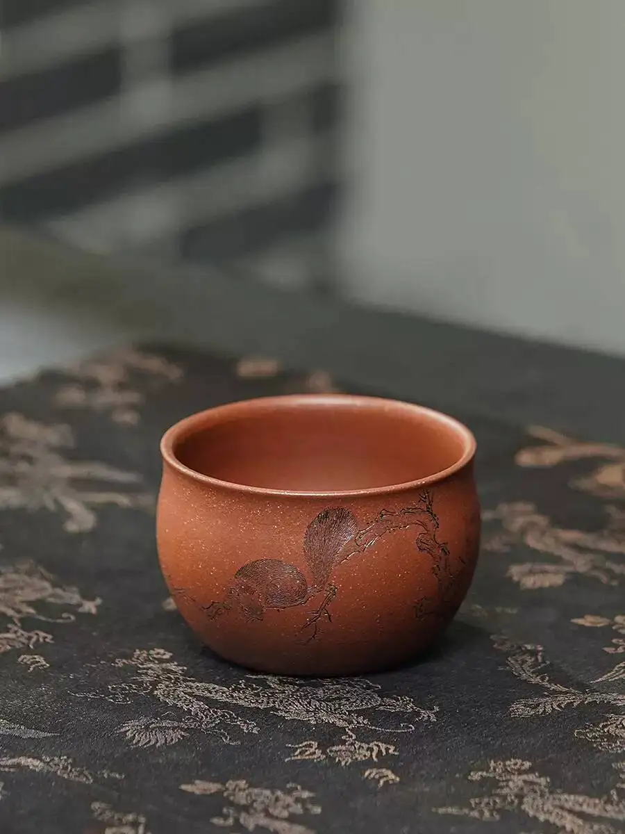 Yihu Chun High-End Yixing Purple Clay Tea Handmade By Famous Artist Wu Chunyan, Base Groove Clear Master Cup, Lingli 170C