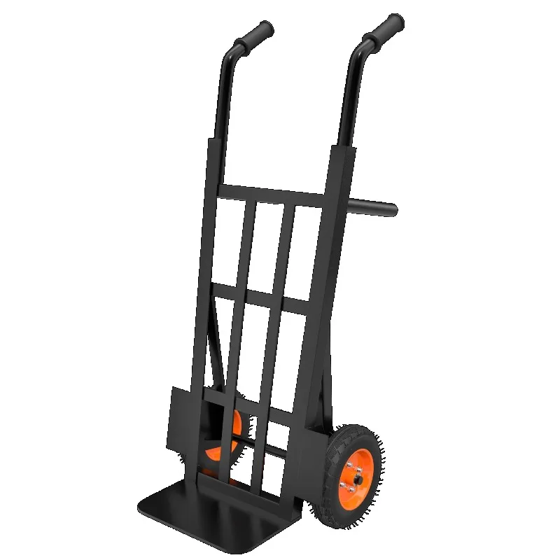 

Heavy duty steel trolley Industrial mobile trolley Flat grocery wheel Multifunctional metal trolley