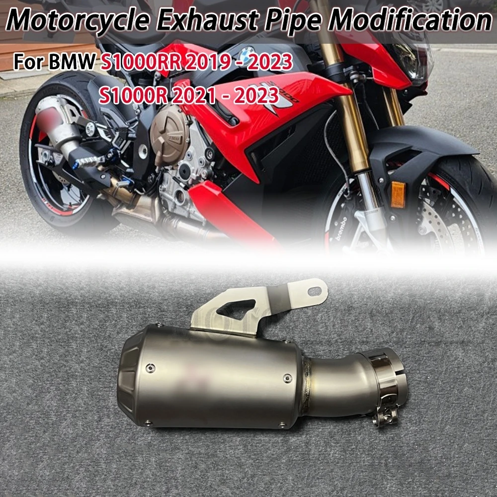 

Motorcycle Exhaust Escape System Modify Link Pipe Akra Muffler Silencer Slip On For BMW S1000RR 2019 - 2023 S1000R 2021 - 2023