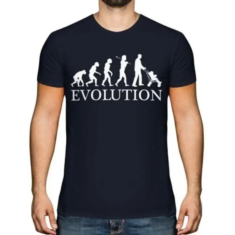 Dad with Stroller Evolution Of Man Men's T-Shirt Top Gift Dad Daddy
