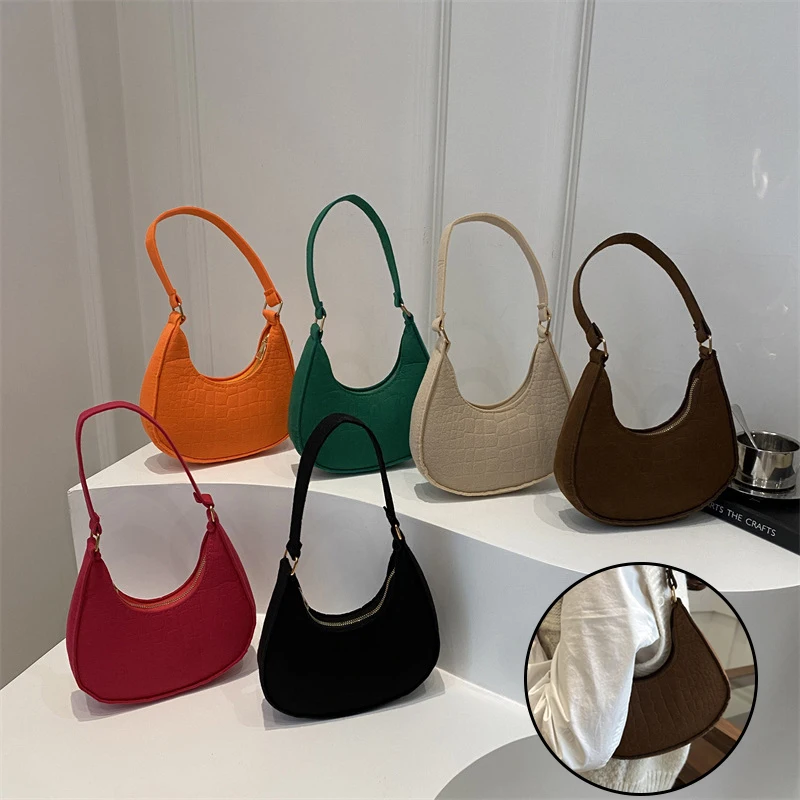 Women Pattern Underarm Bag Casual Shoulder Handbag Bag Fashion Korean Version Winter Purse Lightweight