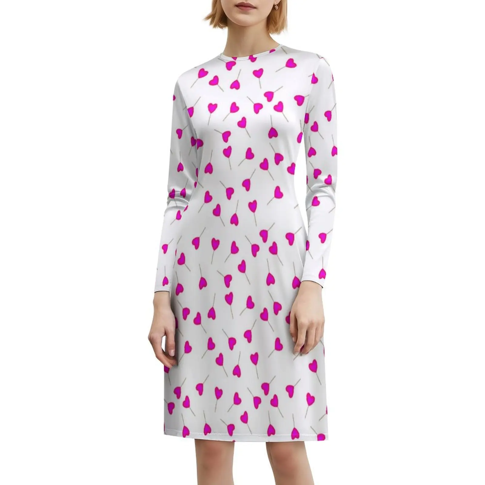 فستان حفلات نسائي من Lollihearts ملابس عصرية مطبوعة للنادي للسيدات مصاصات قلوب Lollihearts للسيدات