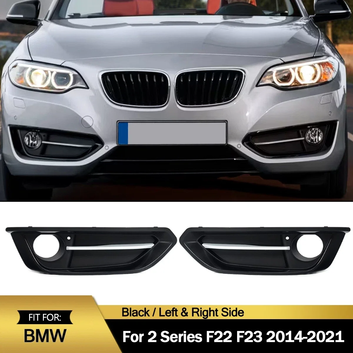 

Левый и правый передний бампер, крышка противотуманной фары для BMW 2 серии F22 F23 с спортивной линией 228i 230i 2014-2021, противотуманная фара, гриль Magickit