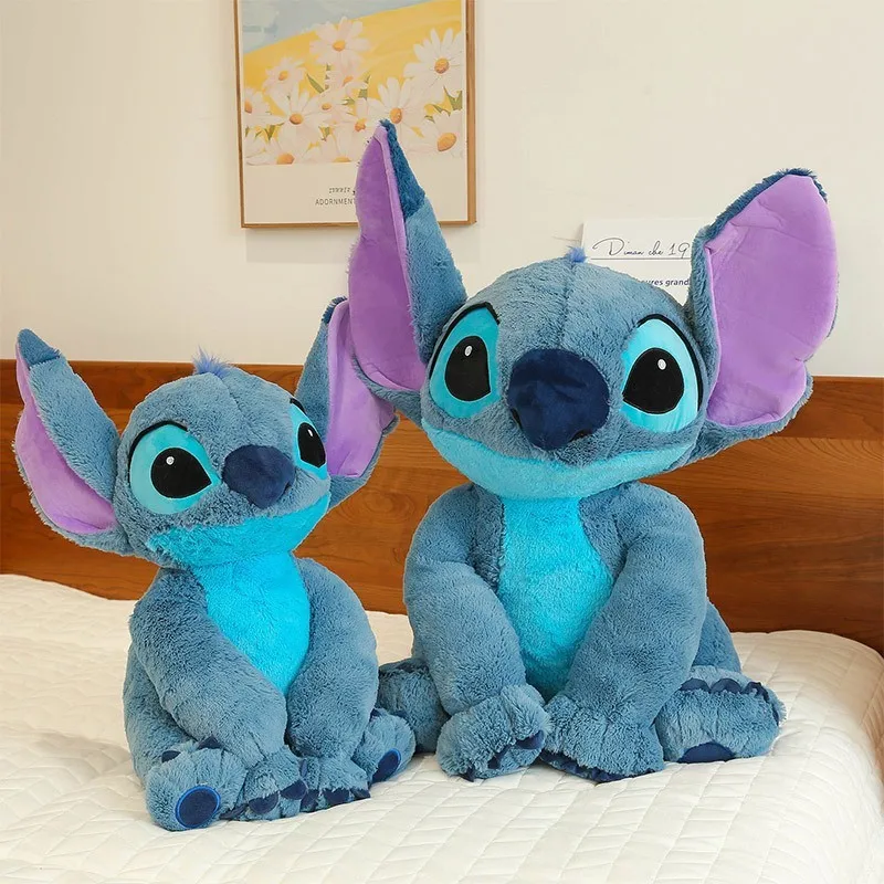 30cm -80cm Disney Giant Size Lilo&Stitch Plush Stuffed Doll Cartoon Animal Couple Sleeping Pillow Softmaterial Toy For Gift