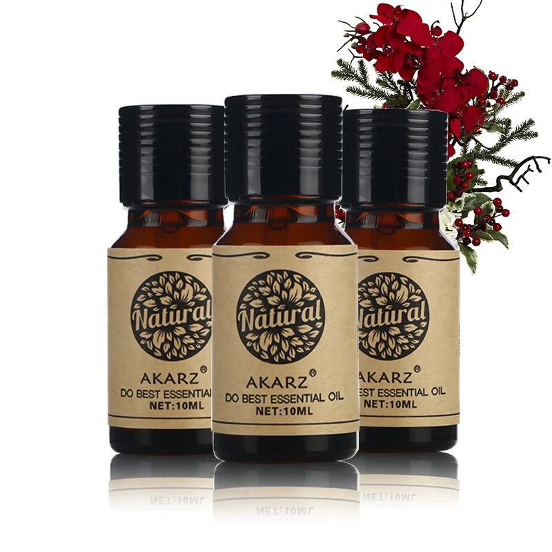 

AKARZ Ylang Ylang Lotus Clary Sage Essential Oil Set - Aromatherapy, Massage, Spa Bath - Skin & Face Care - 10ml x 3