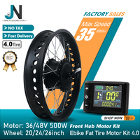 Electric Fat Bike Conversion Kit Brushless Gear Front Hub Motor Wheel, 20 \