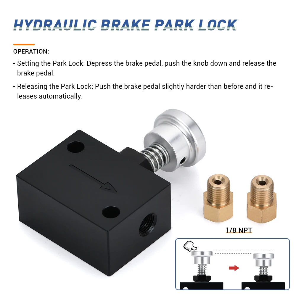 LZONE - New brake lock line lock hydraulic brake park lock pressure holder for Disc Drum JR3317BK