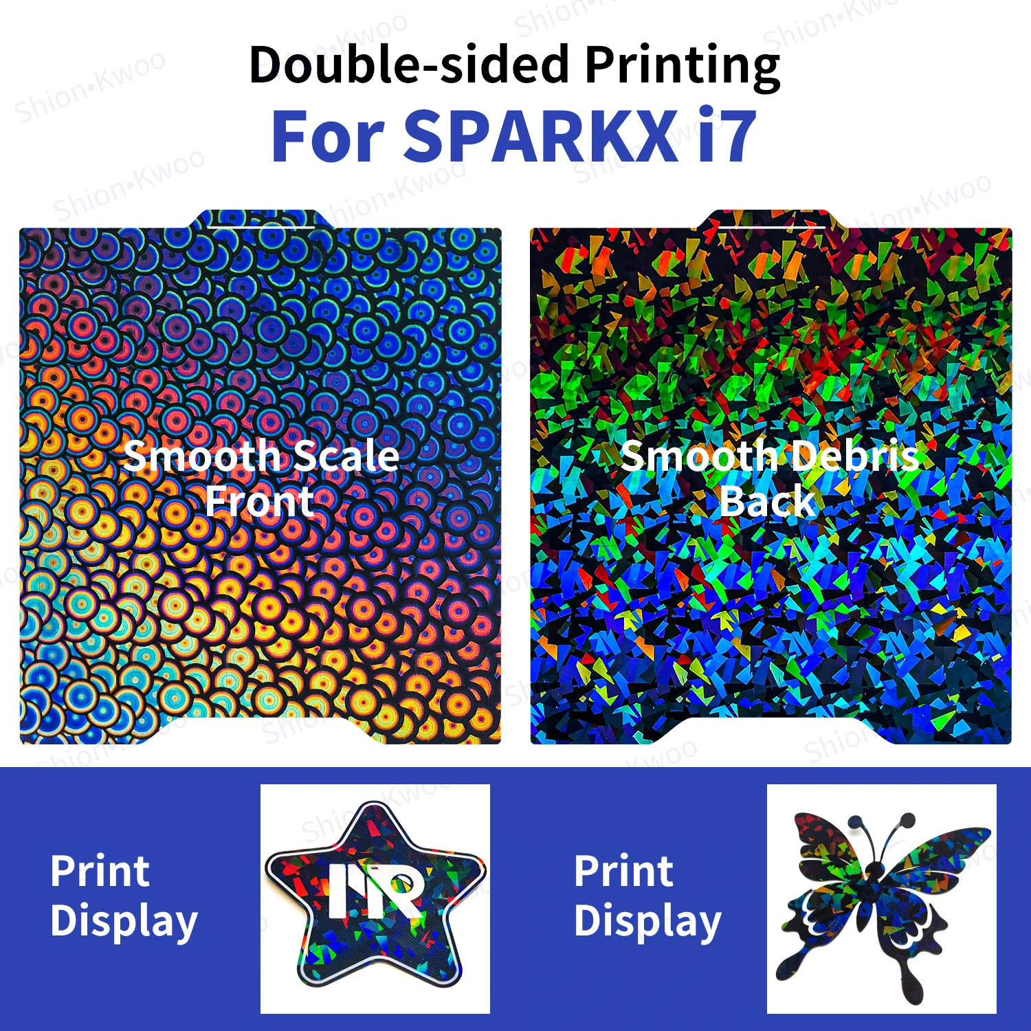 SPARKX I7 Build Plate Smooth PEY PEO PET PEI Sheet For 267x301mm PEI Flexible Spring Steel Bed Creality SPARKX I7 3D Printer