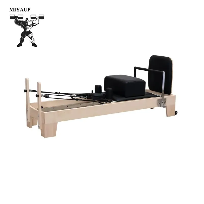 MIYAUP Secure Fitness Equipment Pilates Reformer Household Sliding Solid Training Pilates Core Bed view 4