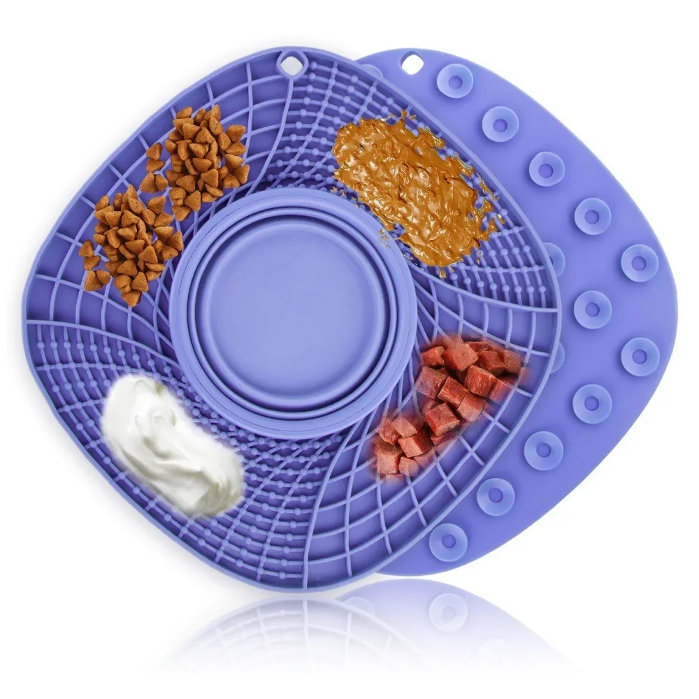 

Multifunctional Pet Licking Mat Dog Anti-Choking Foldable Slow Feeder Food Bowl Small and Medium Dog Slow Food Bowl