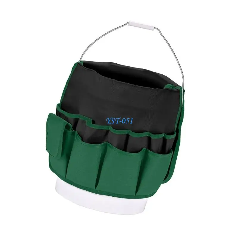 E15A 600D Garden Tool Storage Bag Features Multiple Pockets For Organization