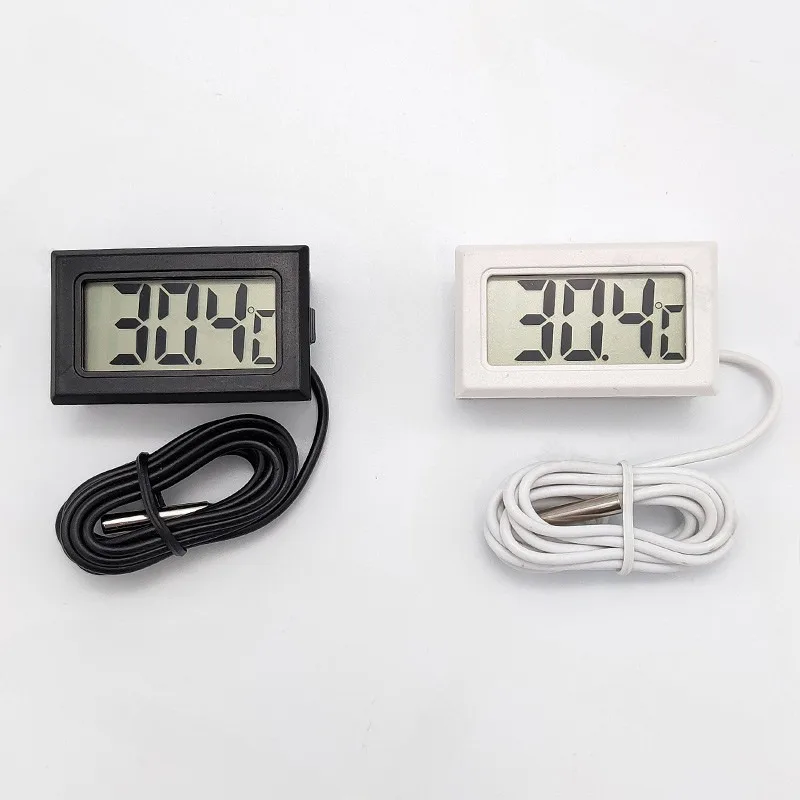 TPM-10 Mini Embedded Digital Thermometer, LCD Display NTC Temp Gauge for Aquarium Reptile Pet