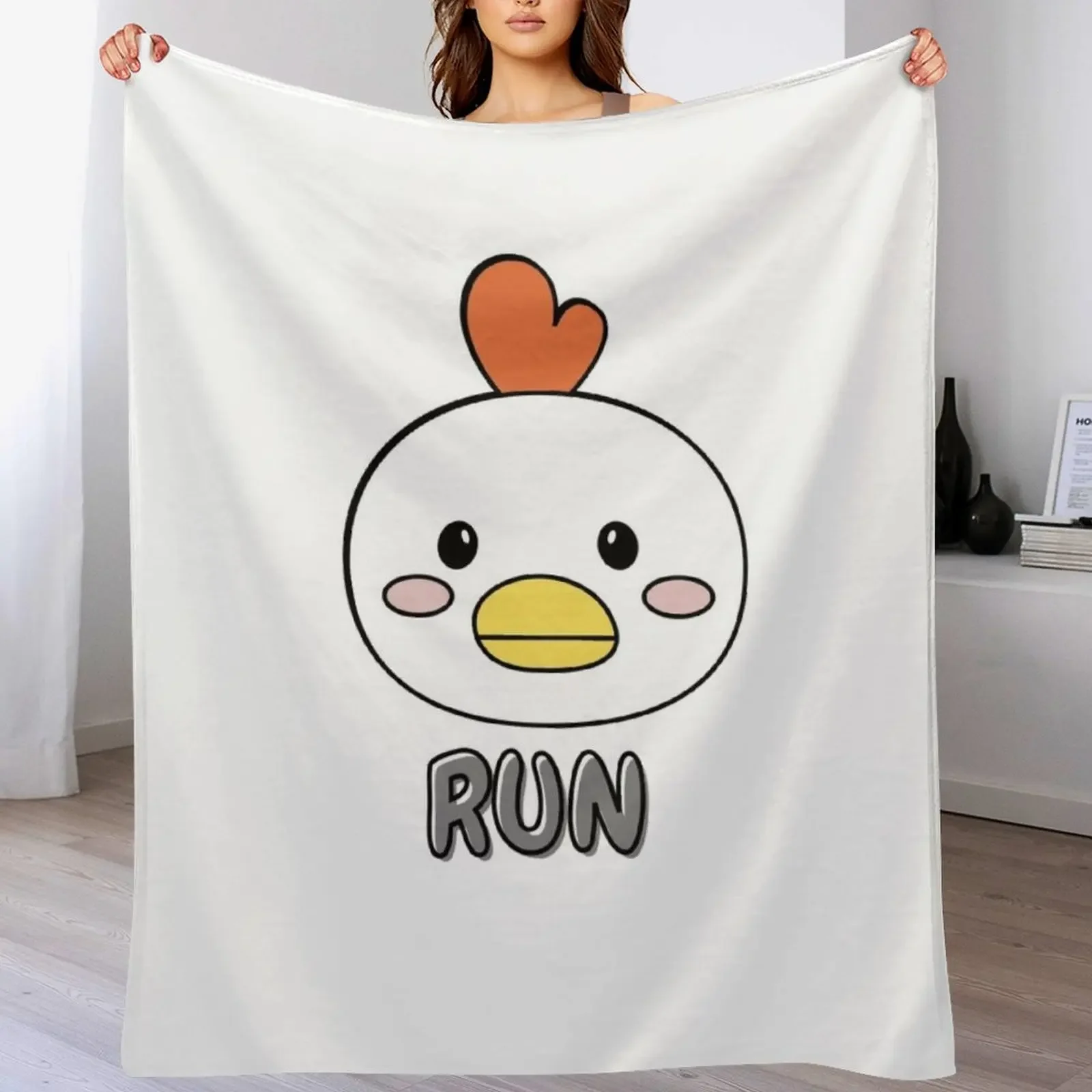 

The Chicken Ran Throw Blanket Cozy Home Blanket Gift for Christmas Holiday
