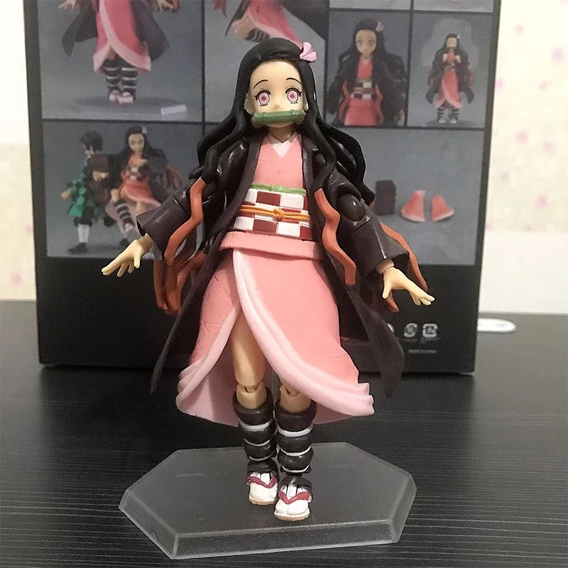 Demon Slayer  Action Figure Kamado Nezuko Figma 508-Dx Tanjiro 498-Dx Movable Body JointToy 14cm Pvc Surprise Gifts For Tabletop