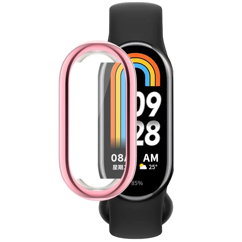 Smart Watch Shell Plated Protective Cover TPU Case Screen Protector Full Coverage For Xiaomi Mi Band 8