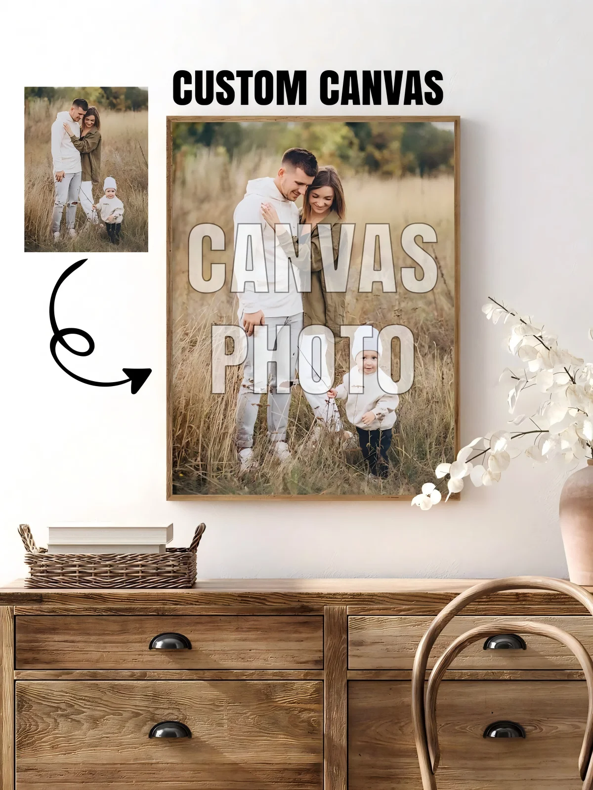 Customizable Canvas Poster With Frame, Customize Your Photo, Perfect Gift For Friends And Family, Wall Art, Home Decor