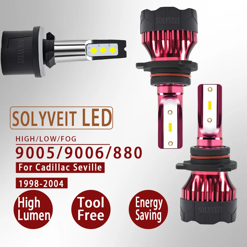 

Quick Installation Waterproof 9005 9006 880 LED Headlight foglight For Cadillac Seville 1998 1999 2000 2001 2002 2003 2004