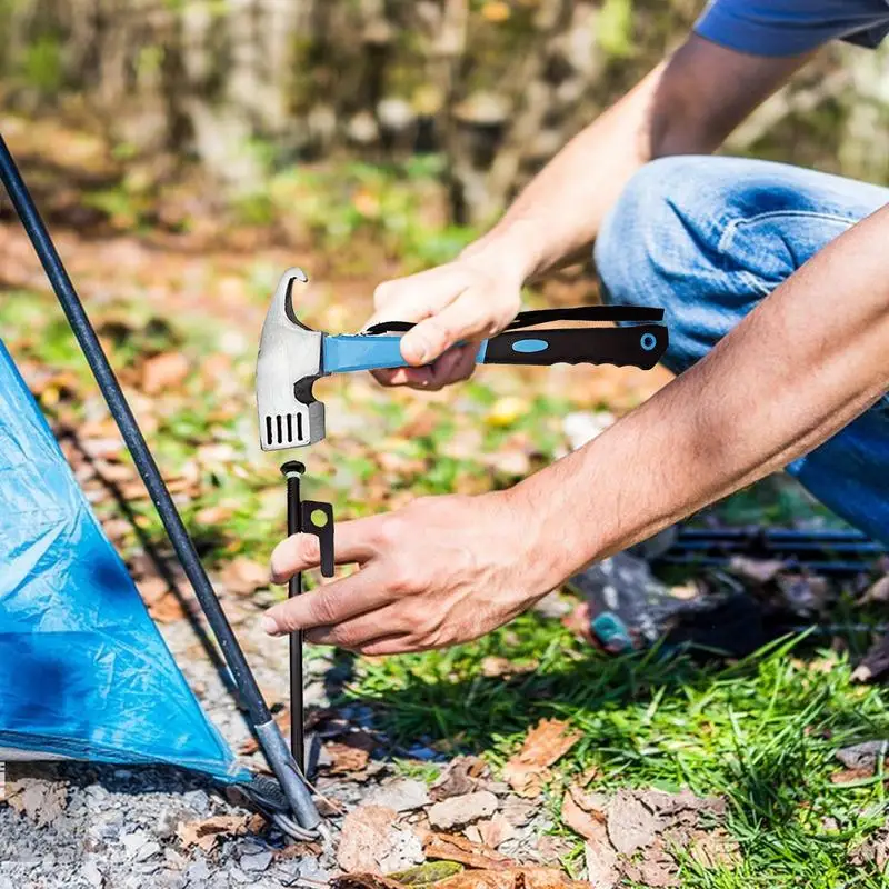 

Ground Tent Nails 30cm Beach Tent Anchors Windproof With Hammer Stakes For Secure Camping Gear Accessories For Hiking