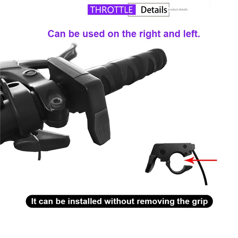

AS98-2X Ebike Throttle Quick Disassembly Thumb Throttle Left/Right 109R Hand Finger Throttles For 12V-72V Electric Bicycle B