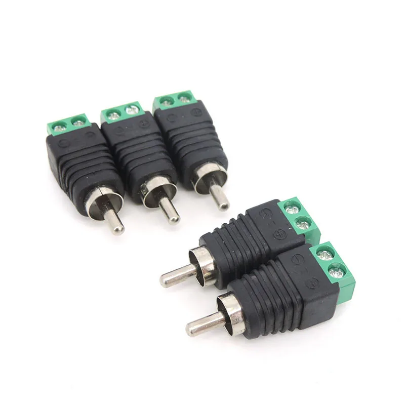 Audio RCA male female Adapter Speaker Connector Terminal Wire A/V Cable To RCA Male Plug RCA Female Jack Press for Cable