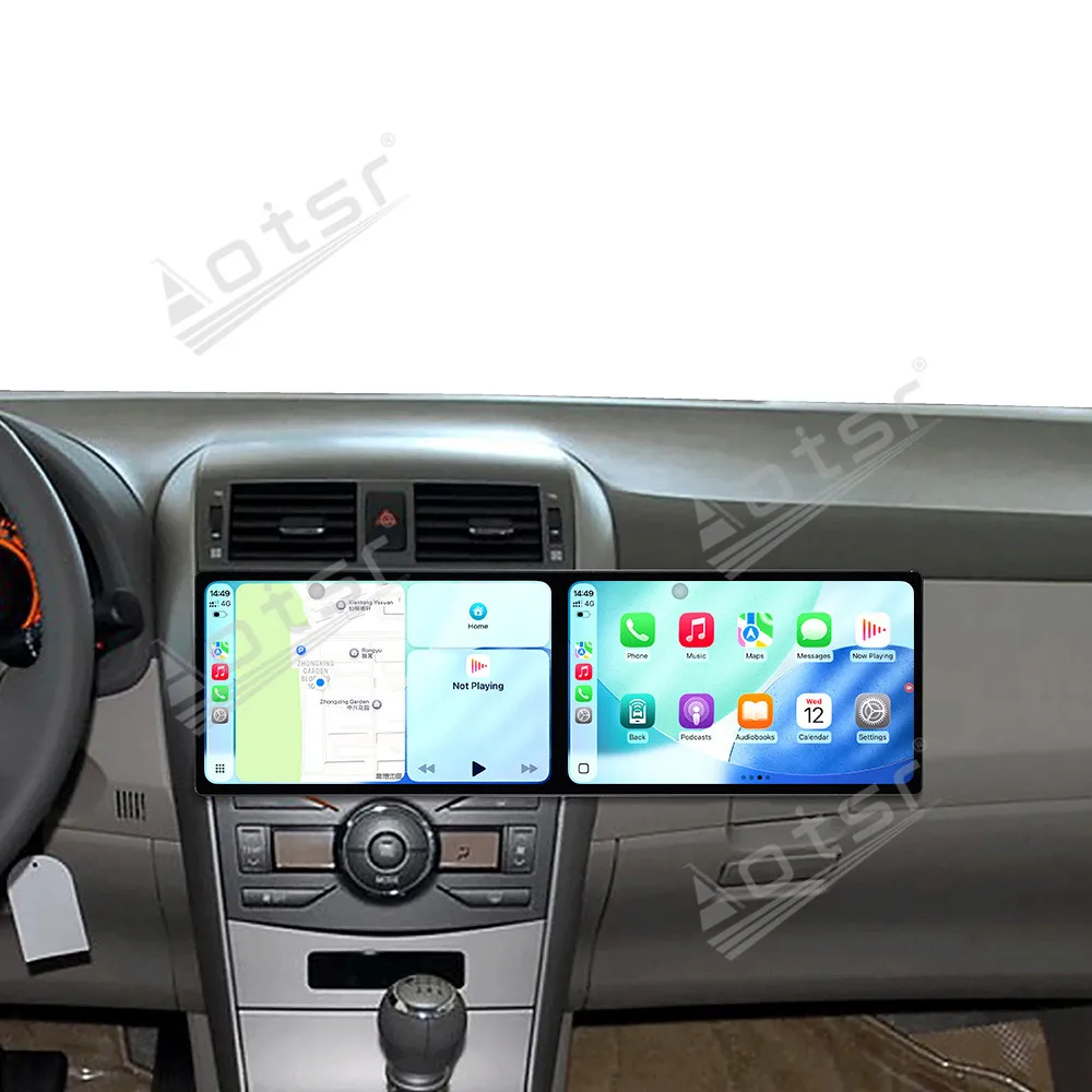 

Автомобильный радиоприемник CarPlay с двойным экраном 10,1 дюйма для Toyota Coralla 2007-2013, мультимедийный плеер с сенсорным экраном, GPS-навигация