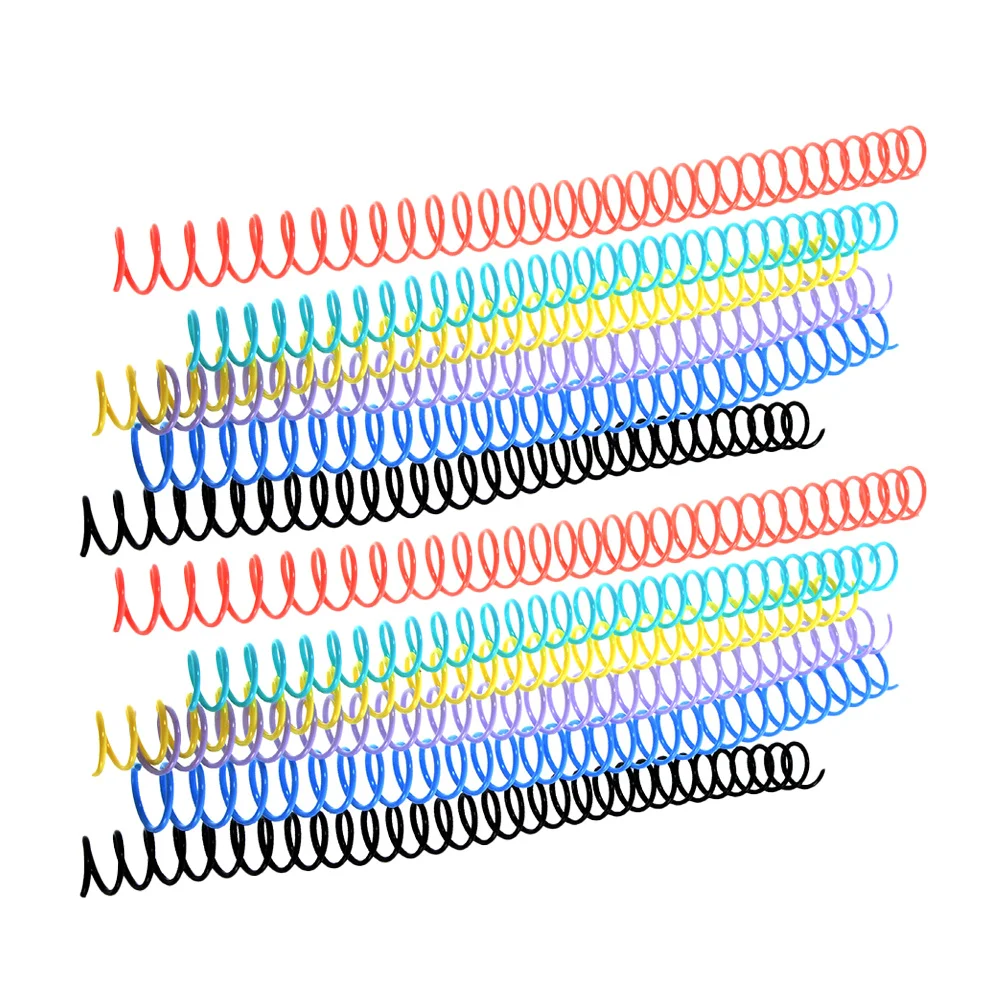 12 anelli raccoglitori a fogli sciolti, bobine di rilegatura a spirale in plastica colorata per l'organizzazione dell'ufficio del libro fai da te del taccuino