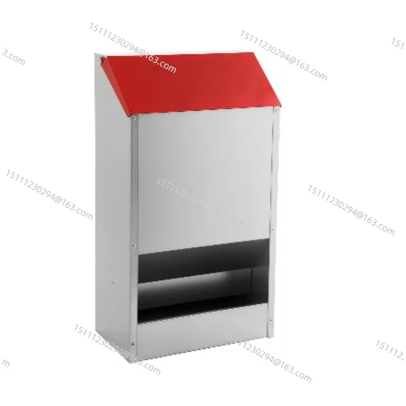 

Galvanized Chicken Feeder - Weatherproof Hanging Poultry Feeder with Slanted Cover for Outdoor/Coop Use