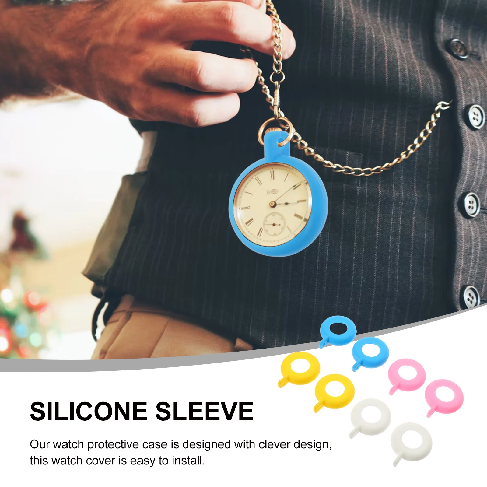 

8pcs Case Pocket Watch Protector Protective Shell Nurse Watch Cover Anti Scratch Quartz Ladies Watches Accessories