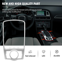 Gear Knob Holder Frame Trim Box Aluminium 4F0864260A Holder Frame Gear Knob Cover Centre Console for A6 S6 C6 RS6 4F