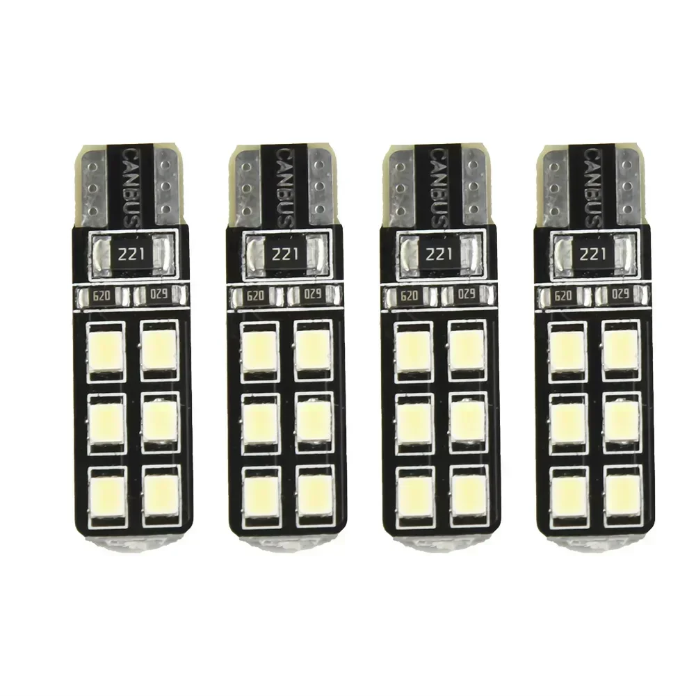 4 X bezbłędna żarówka LED do brwi dla Mercedes dla Benz W204 C300 C350 T10-6SMD-2835 LED biała jasna Akcesoria samochodowe