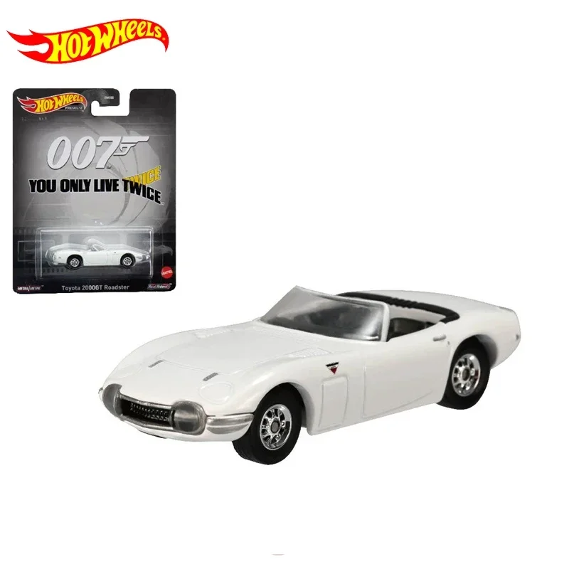 Original Hot Wheels Premium Car 1/64 Diecast 007 You Only Live Twice Toyota 2000GT Roadster Vehicle Model Toys for Boys Gift