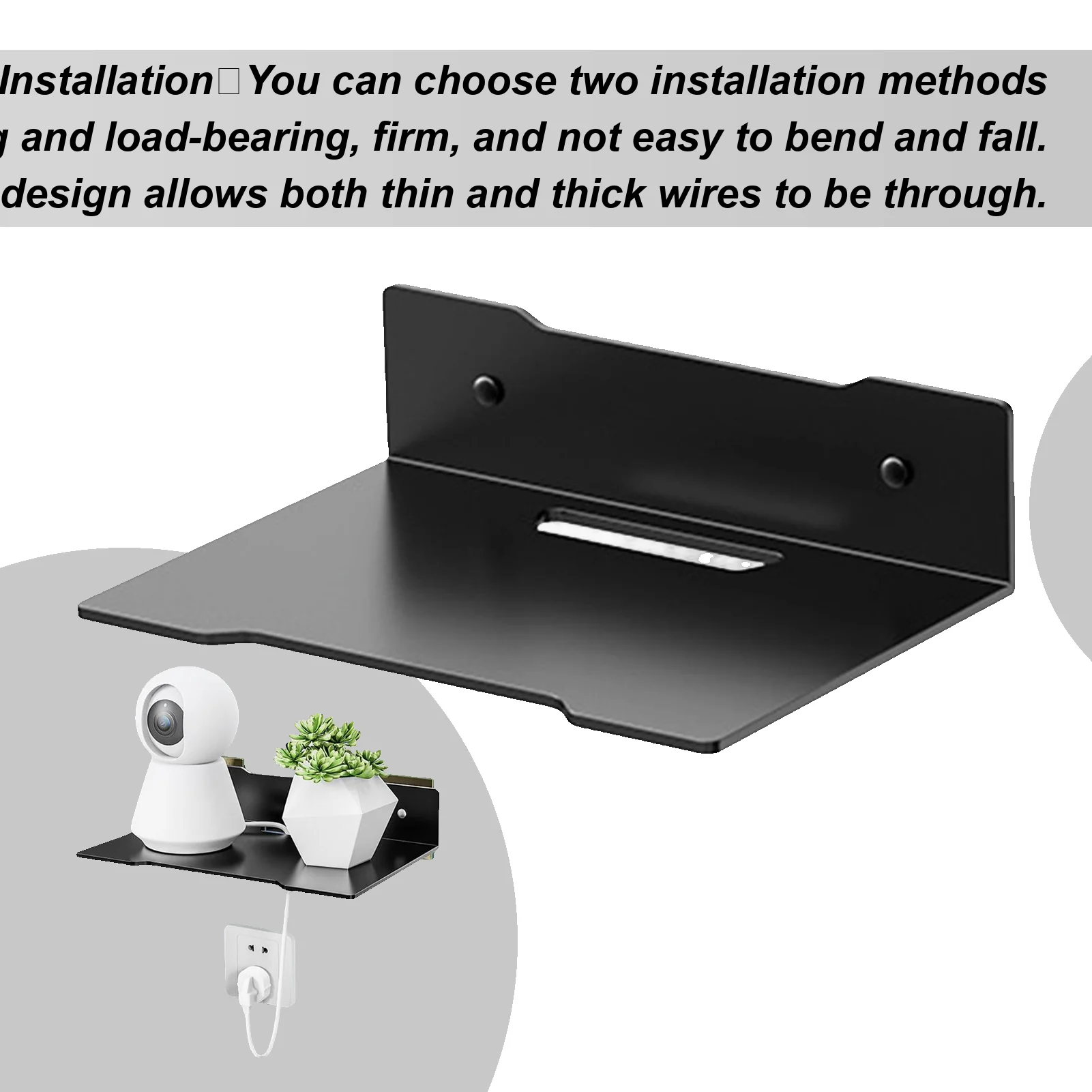 

Router Wall Shelf Holder Camera Shelf Wall Display Shelf Universal Wall Mount Bracket For TV Set-top Box Audio Projector Storage