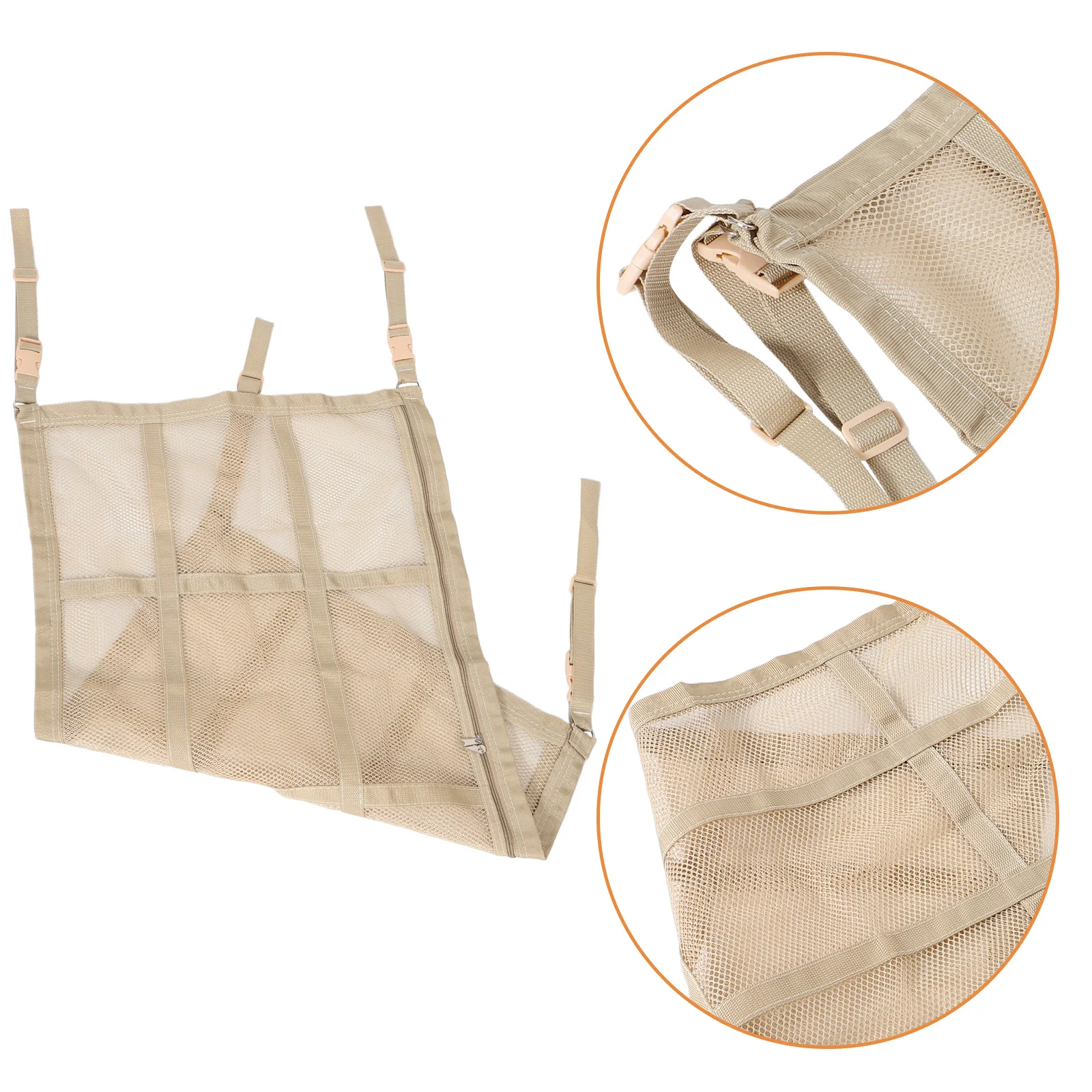 

Ceiling Storage Bag Roof Cargo Net With Zipper Camping Organizer Roof Luggage Carrier Overhead Car Storage Automotive Cargo